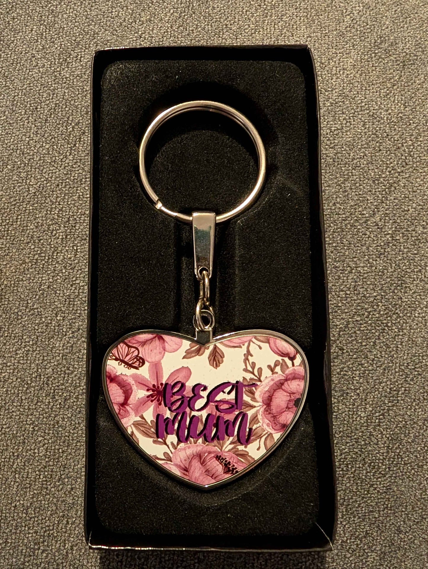 double sided heart keyrings