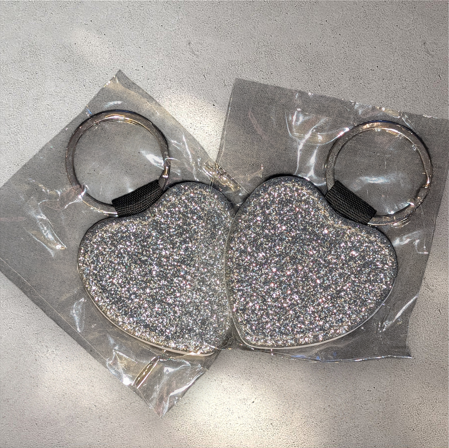 heart faux leather keyring